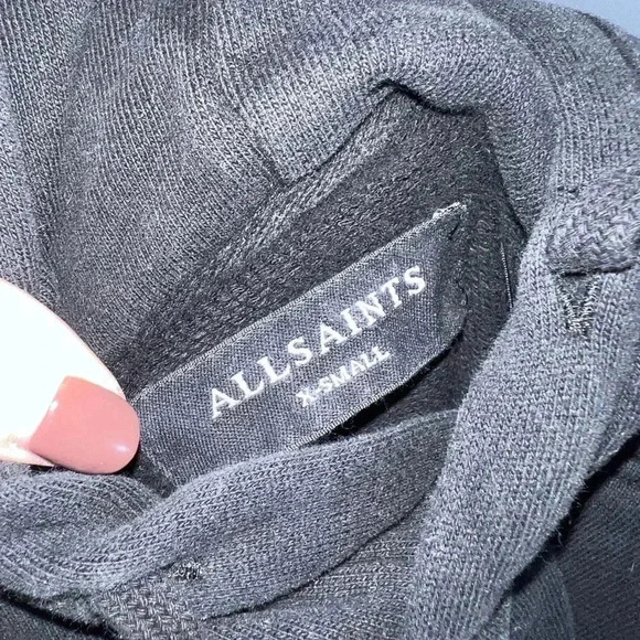 ALL SAINTS Raven Pullover Ramskull Hoodie SMALL - Picture 3 of 11